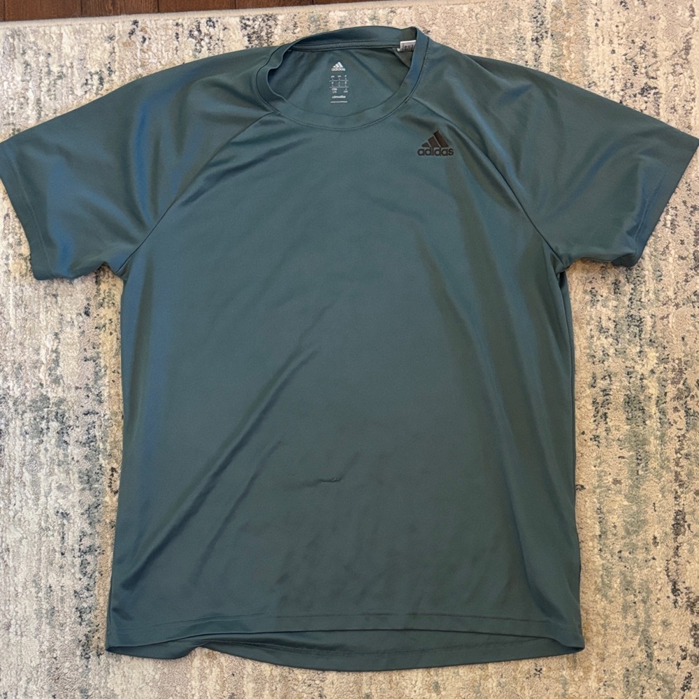 Adidas Men's Teal Short Sleeve Athletic Tee